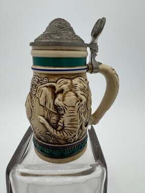 Vintage Avon Small Beer Stein Endangered Species: The Asian Elephant 1990 Brazil